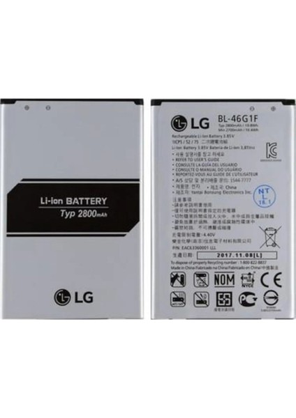 Azurtech Lg Cep Tel Batarya Lg K10 2017