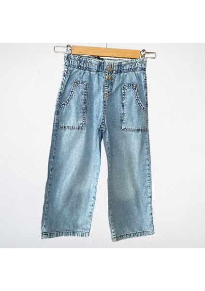 Geniş Paça Denim Pantolon
