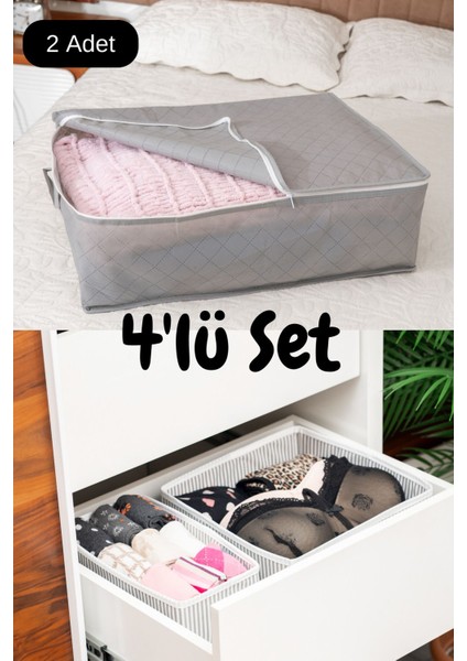 4'lü Çekmece Dolap Hurc Düzenleyici Organizer