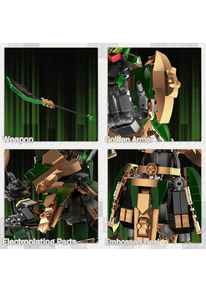 Mecha Robot Yapı Taşları, Guan Yu Savaşçı Kahraman Model Seti