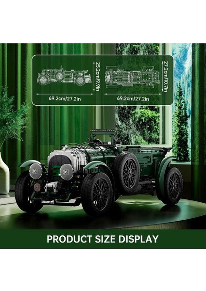 13191 Uzaktan Kumandalı Vintage Spor Araba Yapı Blokları 3918 Parça, Ingiliz Koleksiyon Araba Modeli modelleri