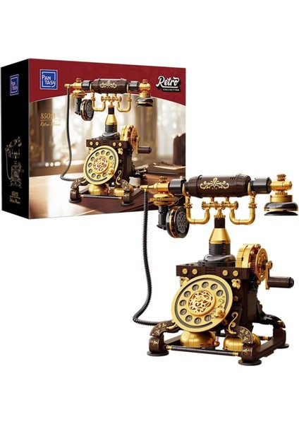 Retro Telefon Yapı Taşı Seti ,yetişkinler Için Vintage Kendin Yap Maket Seti