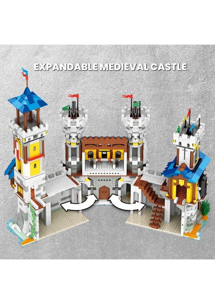 Ortaçağ Kale Seti, 2722 Parça, LED Işıklı modelleri