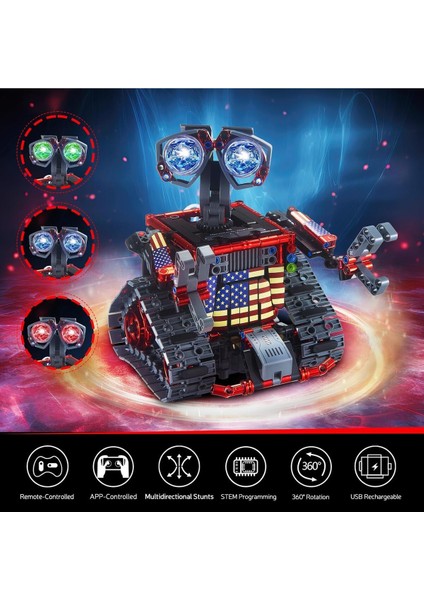 Technic 4'ü 1 Arada Uzaktan Kumandalı ve Programlanabilir Robot Seti, 631 Parça