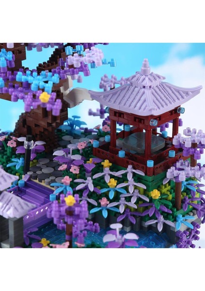Sakura Ağaç Evi Yapı Blokları, 4574 Parça, Orijinal Müzik, Hediye Kutulu modelleri