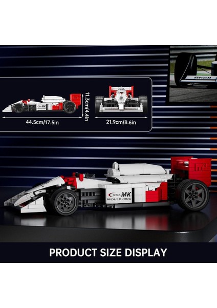 Mould King 10132 Formula 1 Yarış Arabası Yapı Seti, Mp4-4 F1, 1524 Parça, Koleksiyonluk Model modelleri