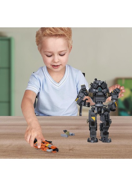 Titanyum Robot ve Mecha Figür Montaj Seti, Yaratıcı Teknik Tuğlalar ile Eğlenceli Inşaat Oyuncağı
