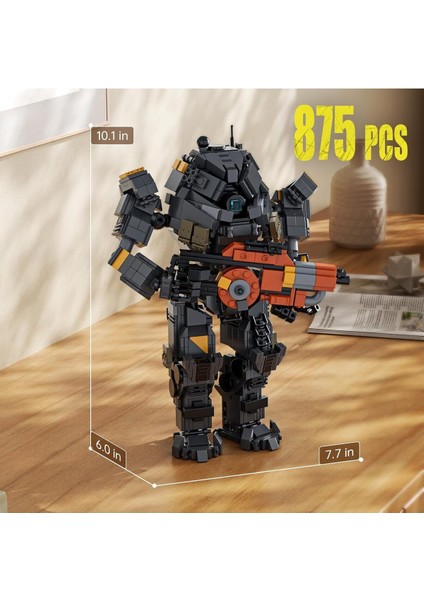 Titanyum Robot ve Mecha Figür Montaj Seti, Yaratıcı Teknik Tuğlalar ile Eğlenceli Inşaat Oyuncağı