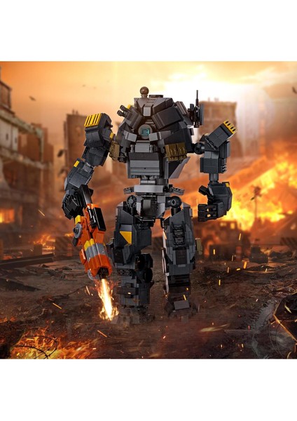 Titanyum Robot ve Mecha Figür Montaj Seti, Yaratıcı Teknik Tuğlalar ile Eğlenceli Inşaat Oyuncağı
