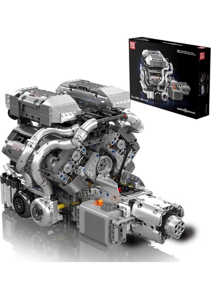 10201 W16 Motor Yapım Seti, 2250 Parça, 16 Silindirli Motor Modeli