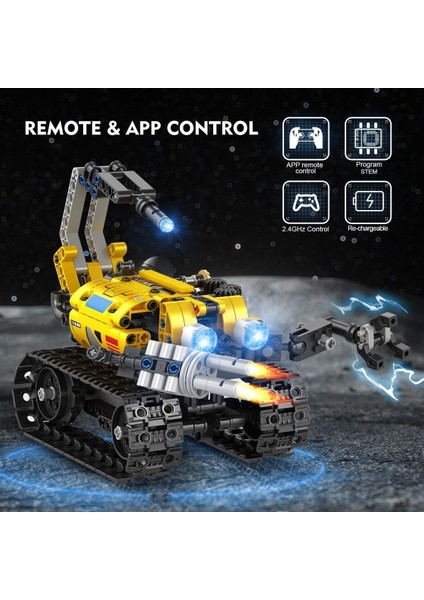 Technik 5'i 1 Arada Uzaktan Kumandalı ve Uygulama Kontrollü Robot Yapım Seti, 560 Parça modelleri