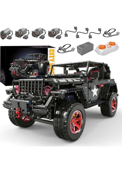 Rc Off-Road Araç Wrangler Siyah Savaşçı Yapı Bloğu, 2272 Parça