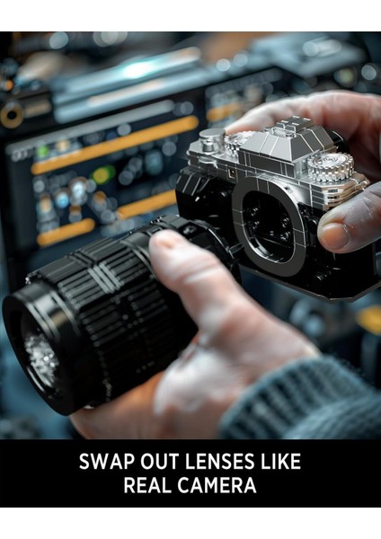 Kamera Yapı Seti, 2109 Parça, Retro Model, Fotoğrafçılar Için Koleksiyon ve Dekor