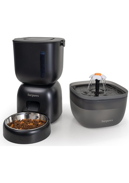 Otomatik Kedi Maması Dispenseri ve Kedi Su Sebili Fw1, Zaman Kontrollü ve Sesli Kayıt Özelliği
