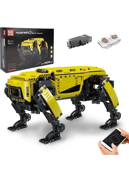 Mekanik Köpek Yapı Blokları Seti, 936 Parça, Uzaktan Kumandalı Robot Köpek Oyuncağı Dıy Yapım Seti