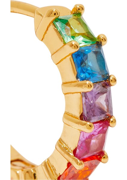 Renkli Kristal Huggie Hoop Küpeler modelleri