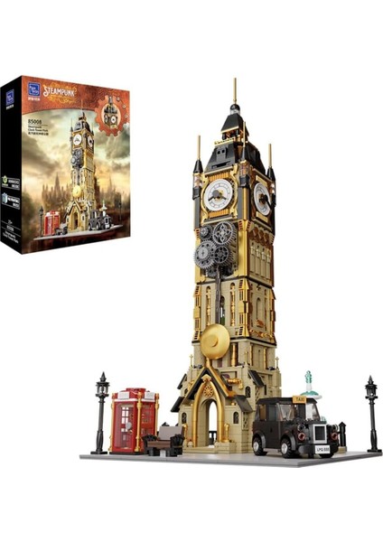 Mimarlık Big Ben Yapı Blok Seti, Steampunk Zaman Kulesi Modeli, Londra Ikonları