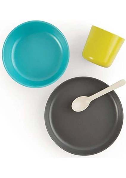 Çocuk Yemek Takımı ve Kaşık, 4'lü Set, Çevre Dostu ve Eğlenceli