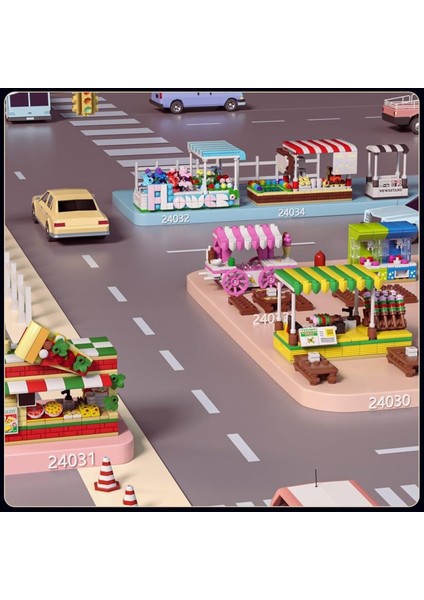 24032 Florist House Yapı Blokları Seti 269 Parça, Çiçekçi Dükkanı Mini Modüler Yapı
