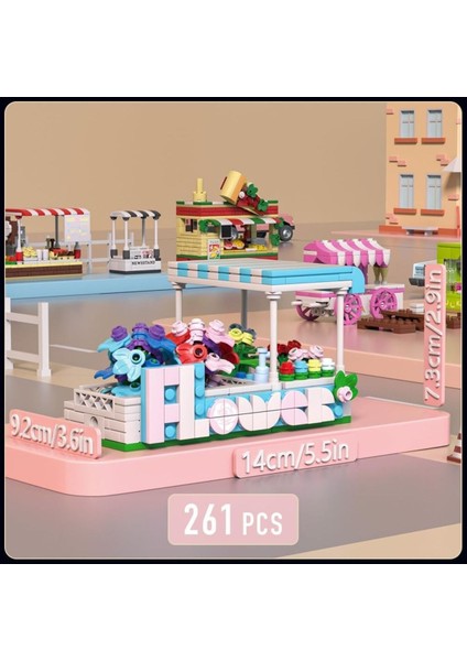 24032 Florist House Yapı Blokları Seti 269 Parça, Çiçekçi Dükkanı Mini Modüler Yapı