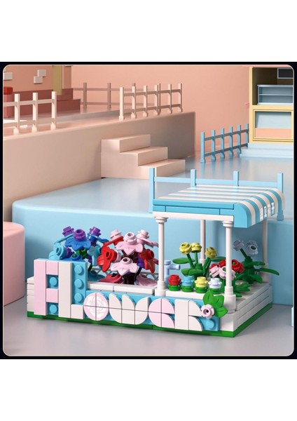 24032 Florist House Yapı Blokları Seti 269 Parça, Çiçekçi Dükkanı Mini Modüler Yapı