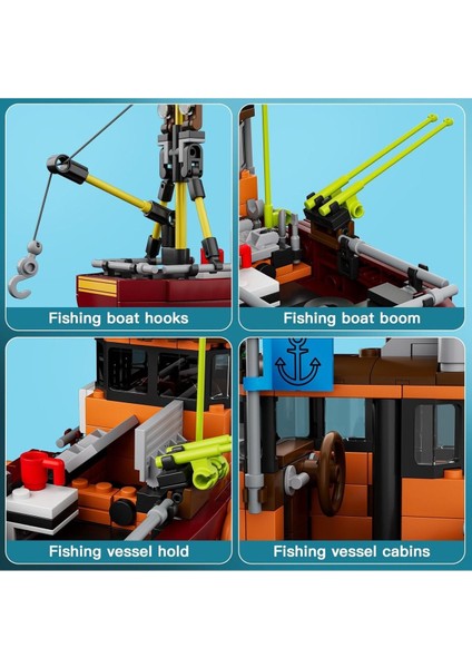 10135 Port Clamping Blocks Balıkçı Teknesi Yapı Blokları Oyuncağı 403 Parça