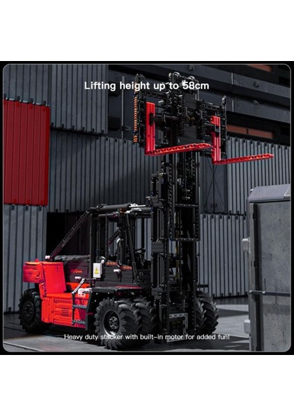 17045 Rc Ağır Yük Forklift Yapım Seti, 4579 Parça, Uzaktan Kumandalı Forklift Modeli, 1:6 Ölçek
