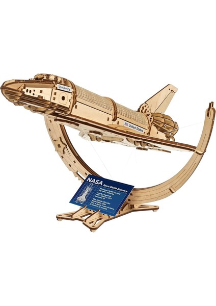 Nasa Uzay Mekiği Discovery Modeli, 3D Ahşap Bulmaca, 1:96 Ölçekli Uzay Mekiği Modeli
