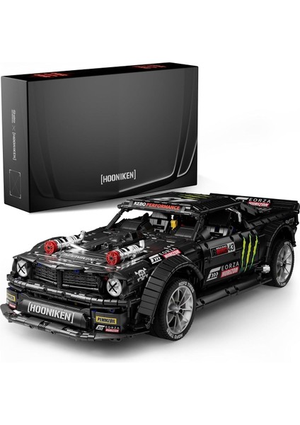Hoonıken Teknik Spor Araba Model Seti, 1:8 Ölçek, 3141 Parça, Kaslı Araba Koleksiyon Kiti