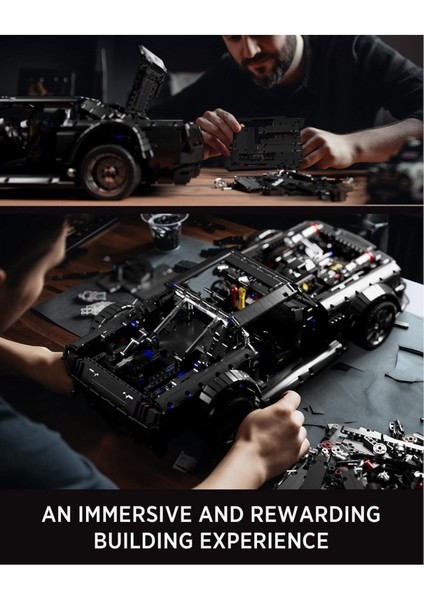 Hoonıken Teknik Spor Araba Model Seti, 1:8 Ölçek, 3141 Parça, Kaslı Araba Koleksiyon Kiti