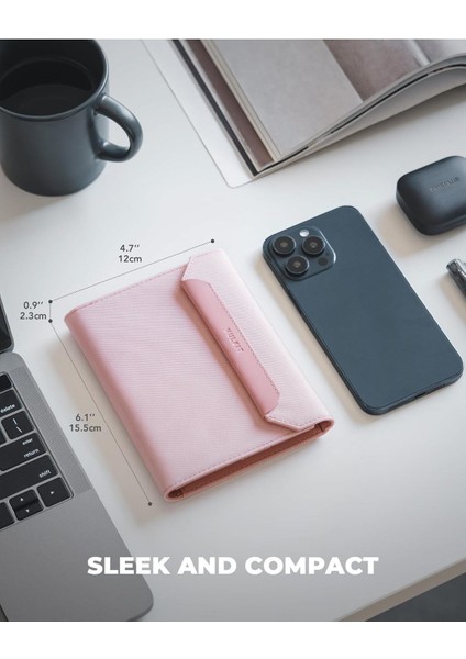Ince Pasaport Kılıfı, Tutuculu, Rfıd/nfc Korumalı, Mıknatıslı Kilit