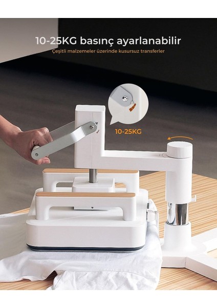 3'ü 1 Arada Isı Pres Takımı, Akıllı Pres, Kontrol Pod'u ve Taşınabilir Mini Ütü Presi ile