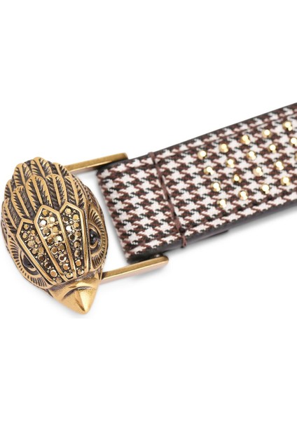 Şık Houndstooth Desenli Kadın Kemer fırsatları