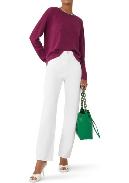 90'lar Esintili Yüksek Bel Düz Jean Pantolon fiyatları