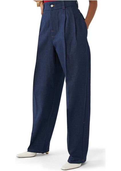 Yüksek Bel Jean Pantolon