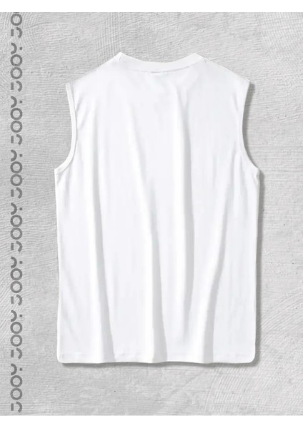 Erkek Pamuklu Antrenman Sporcu Atleti Oversize Kolsuz T-Shirt indirimleri
