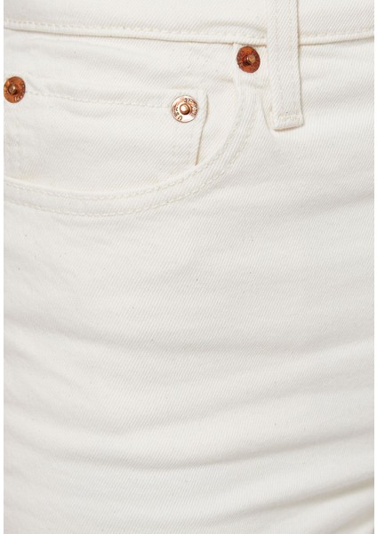Yüksek Bel Düz Paça Jean Pantolon