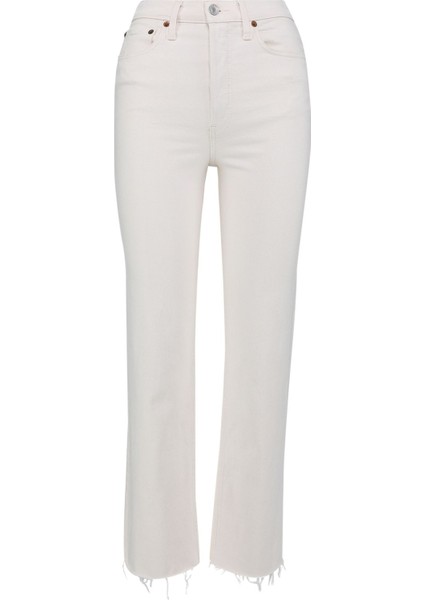 Yüksek Bel Düz Paça Jean Pantolon