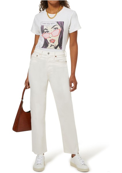 Yüksek Bel Düz Paça Jean Pantolon fiyatları