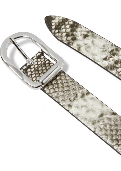 Yılan Derisi Görünümlü Deri Kemer modelleri