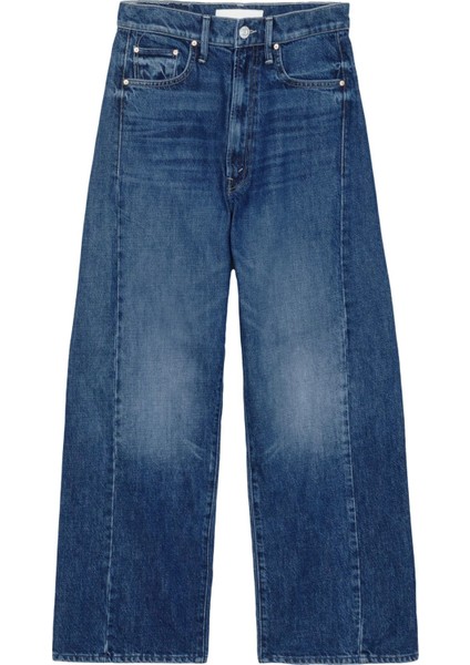 Yüksek Bel Geniş Paça Ankle Jean