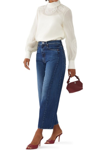 Yüksek Bel Geniş Paça Ankle Jean fiyatları