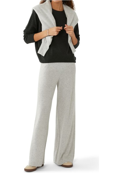 Yumuşak Kaşmir Crewneck Kazak - Gri fiyatları