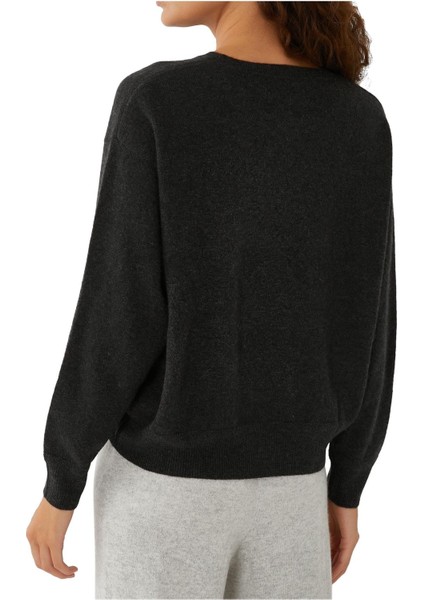 Yumuşak Kaşmir Crewneck Kazak - Gri modelleri