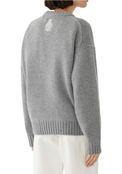 Unisex Kaşmir Kazak - Gri