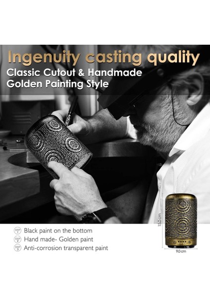 100 ml Metal Aroma Difüzörü, 7 Renk Işık, Zamanlayıcılı, Sessiz ve Otomatik Kapanmalı fırsatları