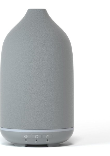 Gri Seramik Aromaterapi Difüzörü, 150 Ml, Sessiz, Otomatik Kapanma Özellikli