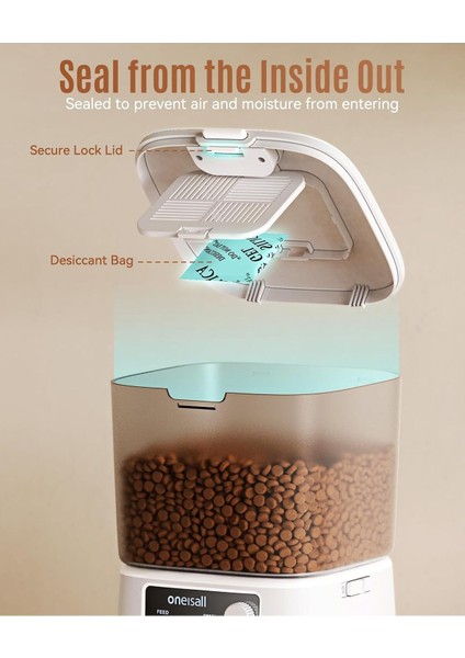 3.5l Otomatik Kedi Besleyici, Wi-Fi Akıllı Uygulama Kontrolü, 1-10 Öğün indirimleri