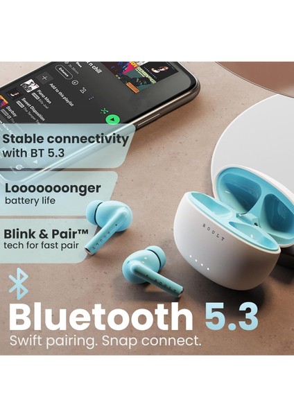 Audio W20 Tws Kulaklık, 35 Saat Çalma Süresi, Zen Enc