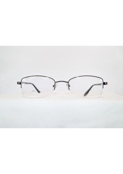Unisex Gözlük Çerçevesi - Yarım Metalik Çerçeve | Siyah | Optik Cam Uyumlu